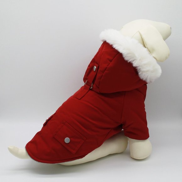 Petzzi Pet Dog Puppy Clothes Winter Insulated Coat Jacket Alexander Dark Red - Picture 3 of 9